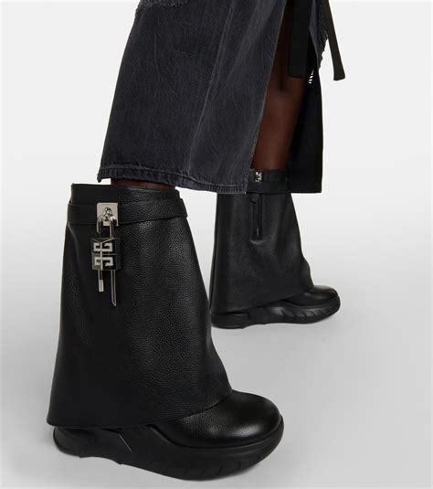 givenchy leather western ankle boots|givenchy shark lock biker boots.